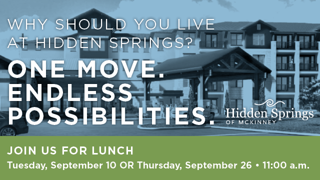 Join us for lunch invite to Hidden Spring of McKinney