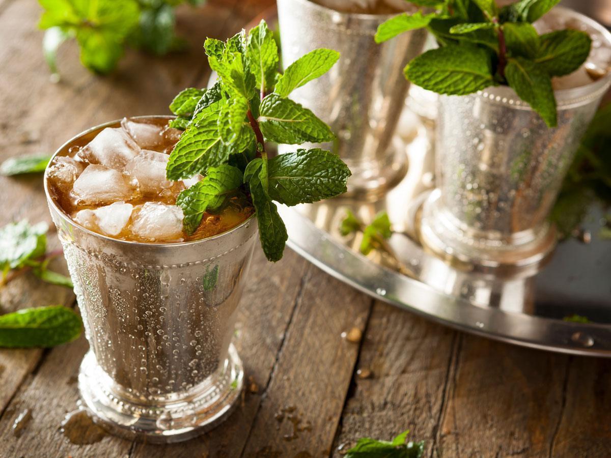 Mint Julep on a pewter tray